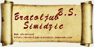 Bratoljub Simidžić vizit kartica